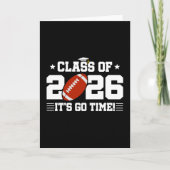 Carte Class of 2026 Football Graduation It’s Go Time (Devant)