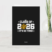 Carte Class of 2026 Gold Cheer Graduation It’s Go Time (Dos)