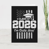 Carte Class of 2026 Graduation Distressed Flag Design (Devant)