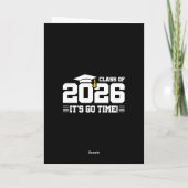 Carte Class of 2026 Graduation It’s Go Time Funny Quote (Dos)