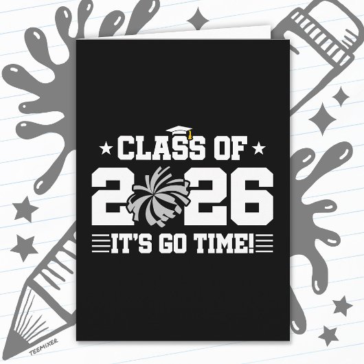 Carte Class of 2026 Gray Cheer Graduation It’s Go Time