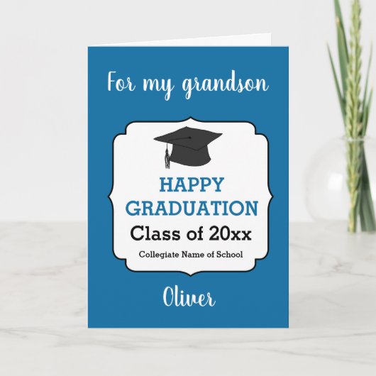 Carte Classe bleue de 2023 Grandson (Devant)