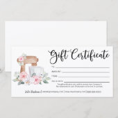 Carte Classe cuisine Boulangerie Certificat cadeau (Devant / Derrière)