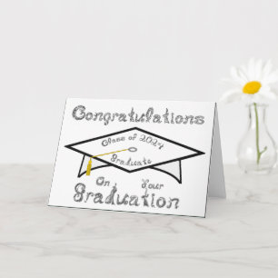 Carte Classe d'Argent blanc Casquette de 2e année de Cas