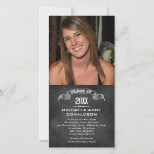 Carte Classe de 2013 Chalkboard Graduation