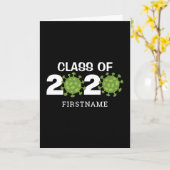 Carte Classe de 2020 Funny Virus Graduation (Fleur jaune)