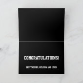 Carte Classe de 2023 Noir et blanc Nom Grad Grad Grad Gr (Intérieur)