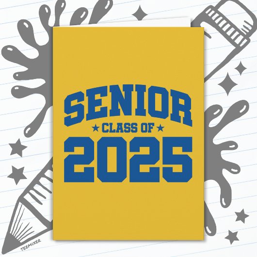 Carte Classe de 2025 Lycée Graduation Senior 2025