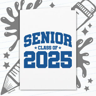 Carte Classe de 2025 Lycée Graduation Senior 2025