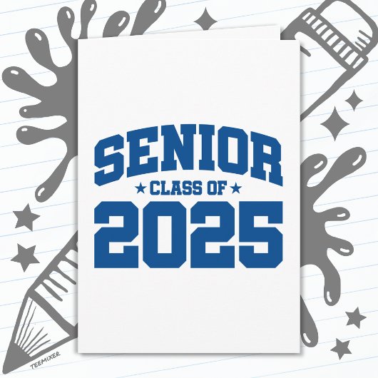 Carte Classe de 2025 Lycée Graduation Senior 2025