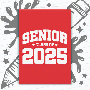 Carte Classe de 2025 Lycée Graduation Senior 2025