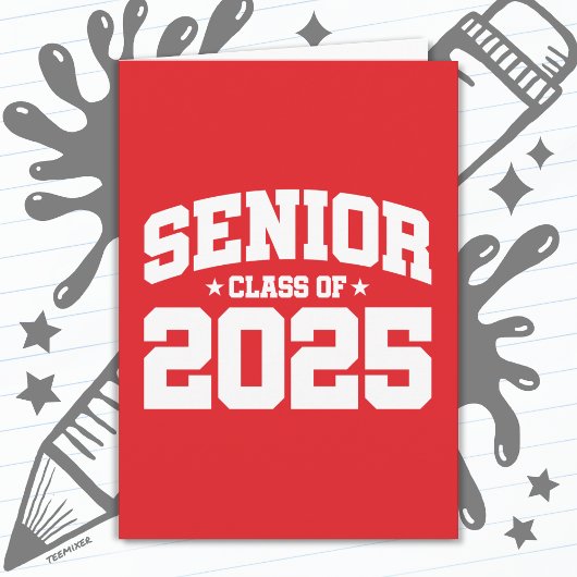 Carte Classe de 2025 Lycée Graduation Senior 2025