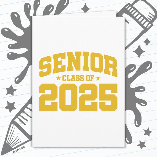 Carte Classe de 2025 Lycée Graduation Senior 2025