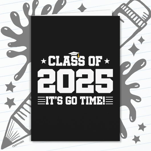 Carte Classe de 2025 Lycée Graduation Senior 2025