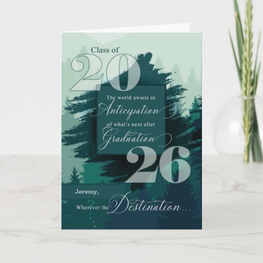 Carte Classe de 2025 Mountain Theme Graduation (Devant)