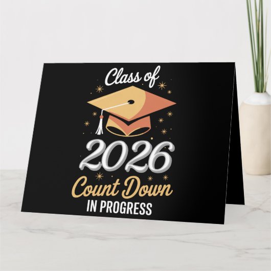 Carte Classe De 2026 Compter En Cours Peronalisé (Devant)