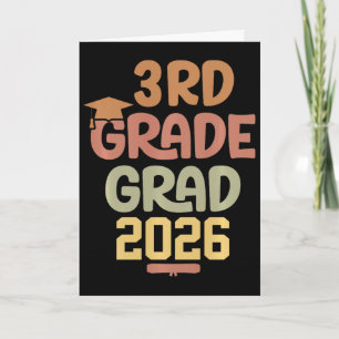 Carte Classe de 3e diplômée de 2026 diplômée Gras Confor