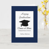 Carte Classe de Bleu Graduation 2025 (Fleur jaune)