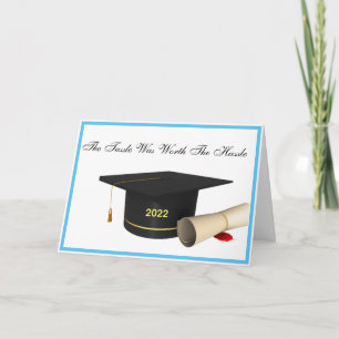 Carte Classe de diplômés de 2022 Casquette et frontière