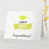 Carte Classe de félicitations de 2023 (Fleur jaune)