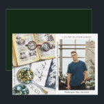 Carte Classe de fin d'études de 2022 Sciences De l'envir<br><div class="desc">Classe de graduation de 2022 Science De l'environnement Médicale Foresterie Agriculture Grad Photo Faire-part présente une aquarelle d'un milieu de travail biologiste qui comprend des lunettes, des livres, des boîtes de Pétri de laboratoire, des microbes, une pipette, des virus et plus encore. Le texte "Grad", votre qualification, votre nom, l'année...</div>