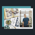 Carte Classe de fin d'études de 2022 Sciences De l'envir<br><div class="desc">Classe de graduation de 2022 Science De l'environnement Médicale Foresterie Agriculture Grad Photo Faire-part présente une aquarelle d'un milieu de travail biologiste qui comprend des lunettes, des livres, des boîtes de Pétri de laboratoire, des microbes, une pipette, des virus et plus encore. Le texte "Grad", votre qualification, votre nom, l'année...</div>