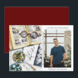 Carte Classe de fin d'études de 2022 Sciences De l'envir<br><div class="desc">Classe de graduation de 2022 Science De l'environnement Médicale Foresterie Agriculture Grad Photo Faire-part présente une aquarelle d'un milieu de travail biologiste qui comprend des lunettes, des livres, des boîtes de Pétri de laboratoire, des microbes, une pipette, des virus et plus encore. Le texte "Grad", votre qualification, votre nom, l'année...</div>