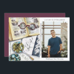 Carte Classe de fin d'études de 2022 Sciences De l'envir<br><div class="desc">Classe de graduation de 2022 Science De l'environnement Médicale Foresterie Agriculture Grad Photo Faire-part présente une aquarelle d'un milieu de travail biologiste qui comprend des lunettes, des livres, des boîtes de Pétri de laboratoire, des microbes, une pipette, des virus et plus encore. Le texte "Grad", votre qualification, votre nom, l'année...</div>