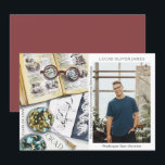 Carte Classe de fin d'études de 2022 Sciences De l'envir<br><div class="desc">Classe de graduation de 2022 Science De l'environnement Médicale Foresterie Agriculture Grad Photo Faire-part présente une aquarelle d'un milieu de travail biologiste qui comprend des lunettes, des livres, des boîtes de Pétri de laboratoire, des microbes, une pipette, des virus et plus encore. Le texte "Grad", votre qualification, votre nom, l'année...</div>