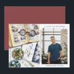 Carte Classe de fin d'études de 2022 Sciences De l'envir<br><div class="desc">Classe de graduation de 2022 Science De l'environnement Médicale Foresterie Agriculture Grad Photo Faire-part présente une aquarelle d'un milieu de travail biologiste qui comprend des lunettes, des livres, des boîtes de Pétri de laboratoire, des microbes, une pipette, des virus et plus encore. Le texte "Grad", votre qualification, votre nom, l'année...</div>