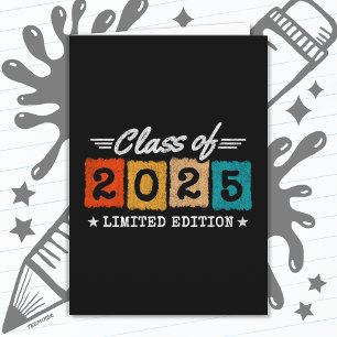 Carte Classe de fin d'études de 2025 Diplômé Senior 2025