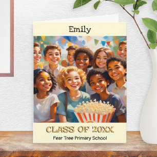 Carte Classe de fin d'études primaires de l'enfant 
