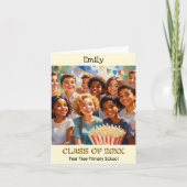 Carte Classe de fin d'études primaires de l'enfant promo (Devant)