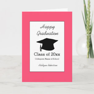Carte Classe de Graduation Rose de 2025