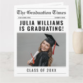 Carte Classe De Journaux De 2025 Graduation Photo Prop (Devant)