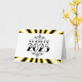 Carte Classe de style tatouage de 2025 (Fleur jaune)