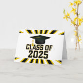 Carte Classe de Varsity Letterman de 2025 (Fleur jaune)