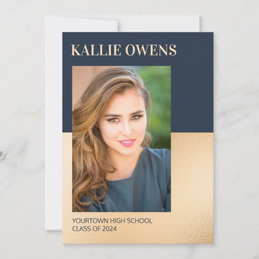 Carte Classe d'or bleu marine de 2024 (Devant)