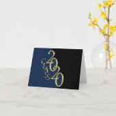 Carte Classe d'or du Merci de graduation 2020 (Fleur jaune)