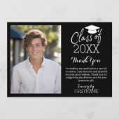 Carte Classe du Merci de diplôme 20XX Photo (Devant)