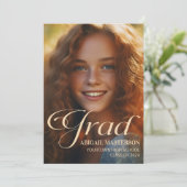 Carte Classe élégante de 2024 - Diplôme Photo (Debout devant)