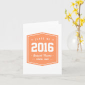 Carte Classe fraîche orange-clair (Fleur jaune)