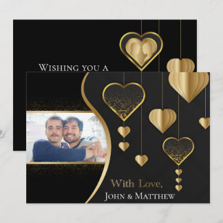 Carte Classé Noir et Or, Le G en LGBTQ Valentine