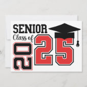 Carte Classe noire et rouge de 2025 (Dos)