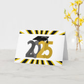 Carte Classe or et argent de 2025 (Fleur jaune)