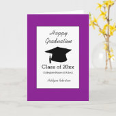 Carte Classe pourpre de 2023 Graduation (Fleur jaune)