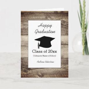 Carte Classe Rustique de 2023 Graduation