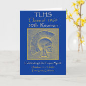 Carte Classe TLHS 1969 Trojan Spirit 50e Réunion (Fleur jaune)