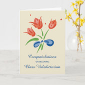 Carte Classe Valedictorian Félicitations Fleurs (Fleur jaune)