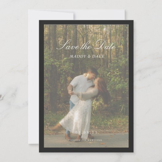 Carte Classic Calligraphy Nostalgic Luxury Save the Date (Devant)